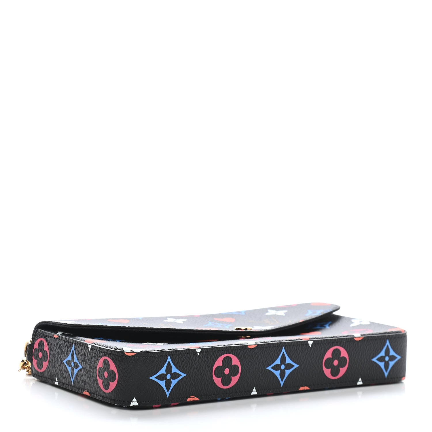 Louis Vuitton Game On Felicie Chain Wallet Black 4 of 9