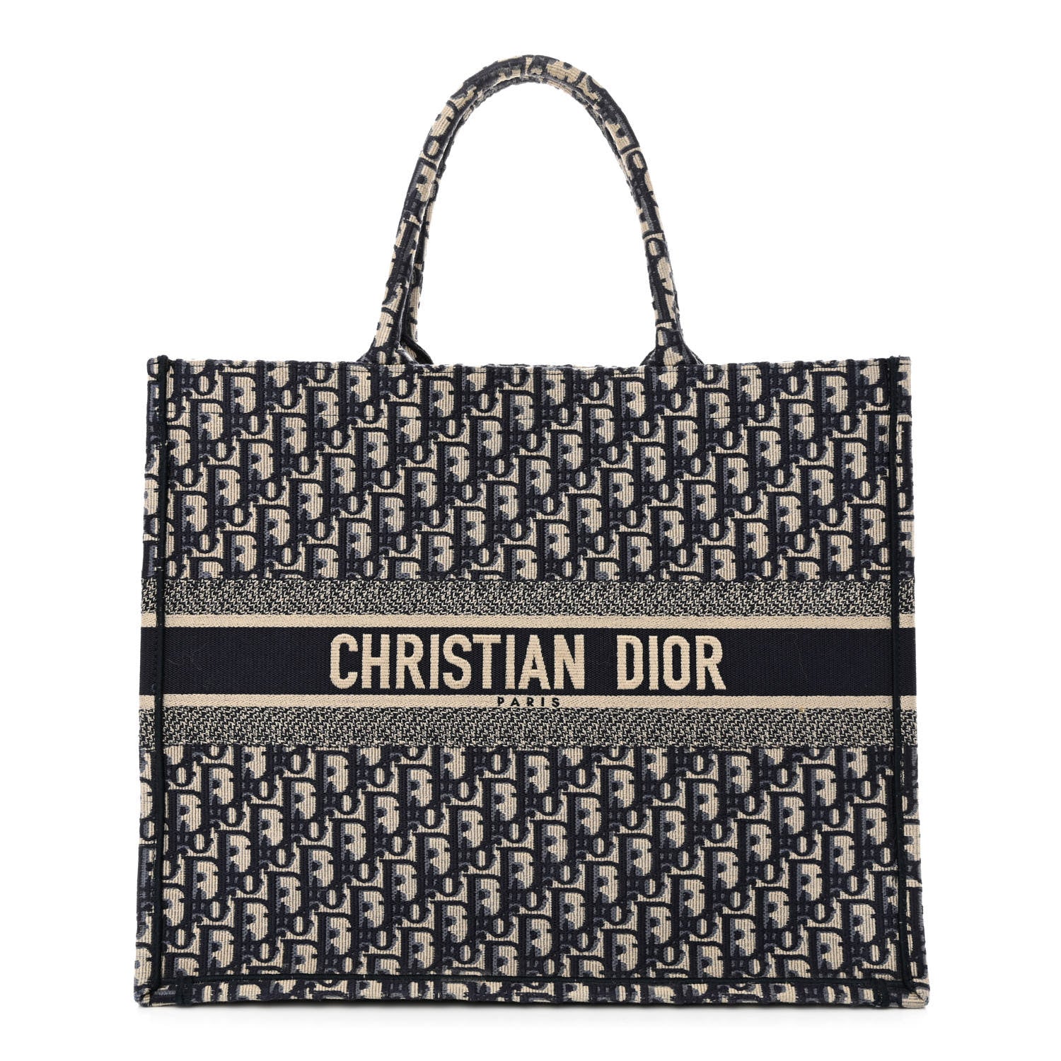 Christian Dior Oblique Large Book Tote Blue Multicolor 1 of 10