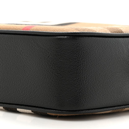 Burberry Giant Check Calfskin Large Camera Bag Black 8 of 9