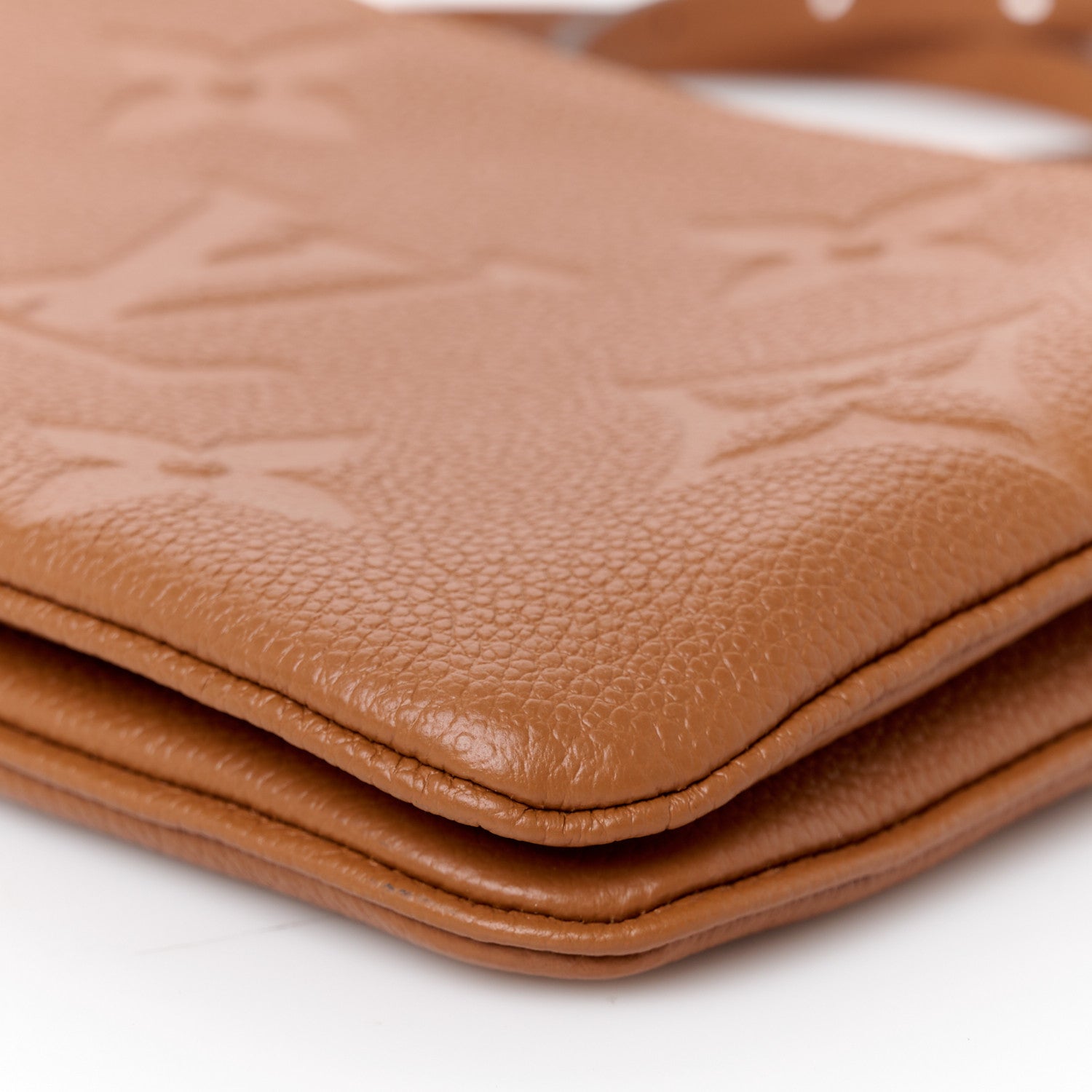Louis Vuitton Empreinte Monogram Giant Double Zip Pochette Caramel