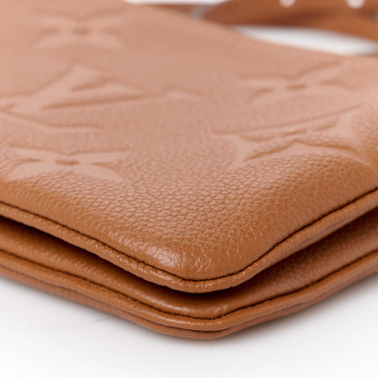 Louis Vuitton Empreinte Monogram Giant Double Zip Pochette Caramel 11 of 12