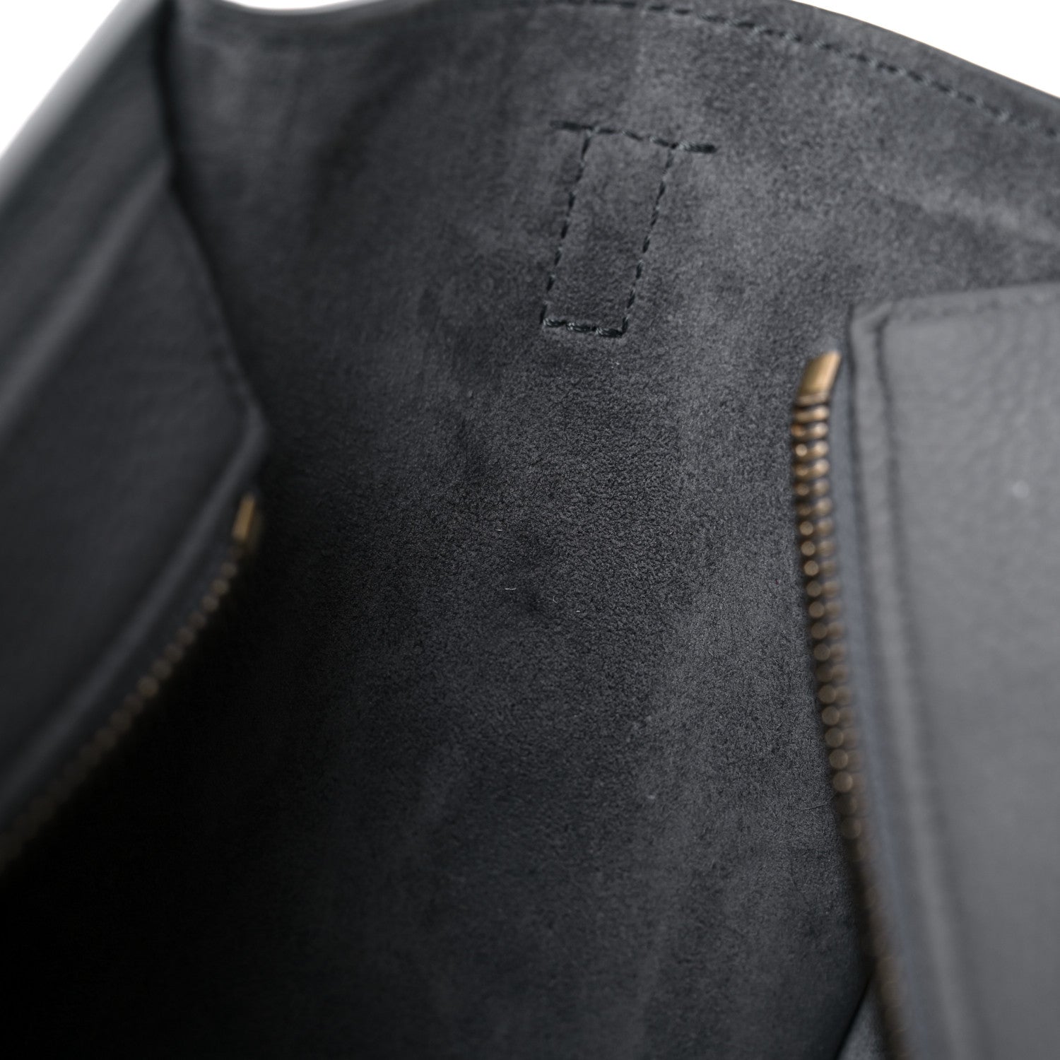 Celine Drummed Calfskin Nano Luggage Kohl 15 of 15
