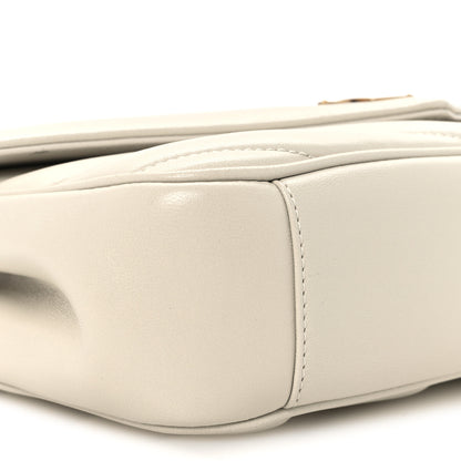 Saint Laurent Lambskin Chevron Quilted Small Loulou White 9 of 11