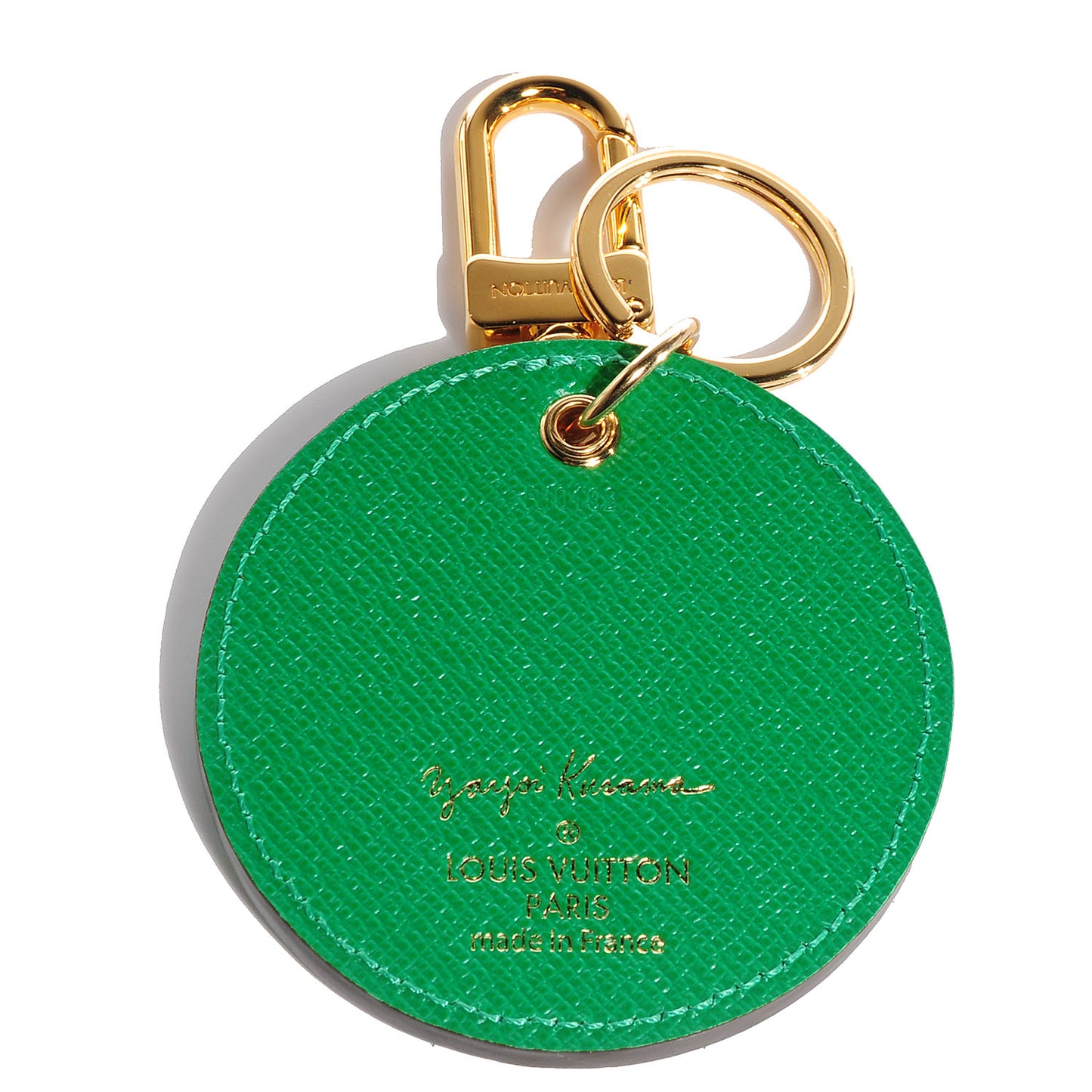 Monogram Kusama Pumpkin Dots Key Ring Green