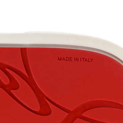 Christian Louboutin Calfskin Patent Vieirissima Flat Sneakers 37.5 White Multicolor 6 of 9