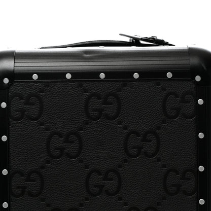 Gucci Aluminum GG Piuma Calfskin Jumbo GG Embossed Porter Cabin Plus Trolley Black 7 of 11