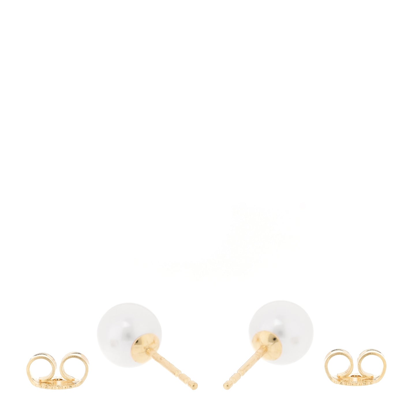 18K Yellow Gold Akoya Cultured Pearl 7mm Stud Earrings