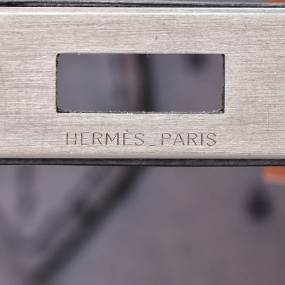 Hermes Ostrich Horseshoe Birkin 25 Gris Agate Bleu Marine 28 of 43