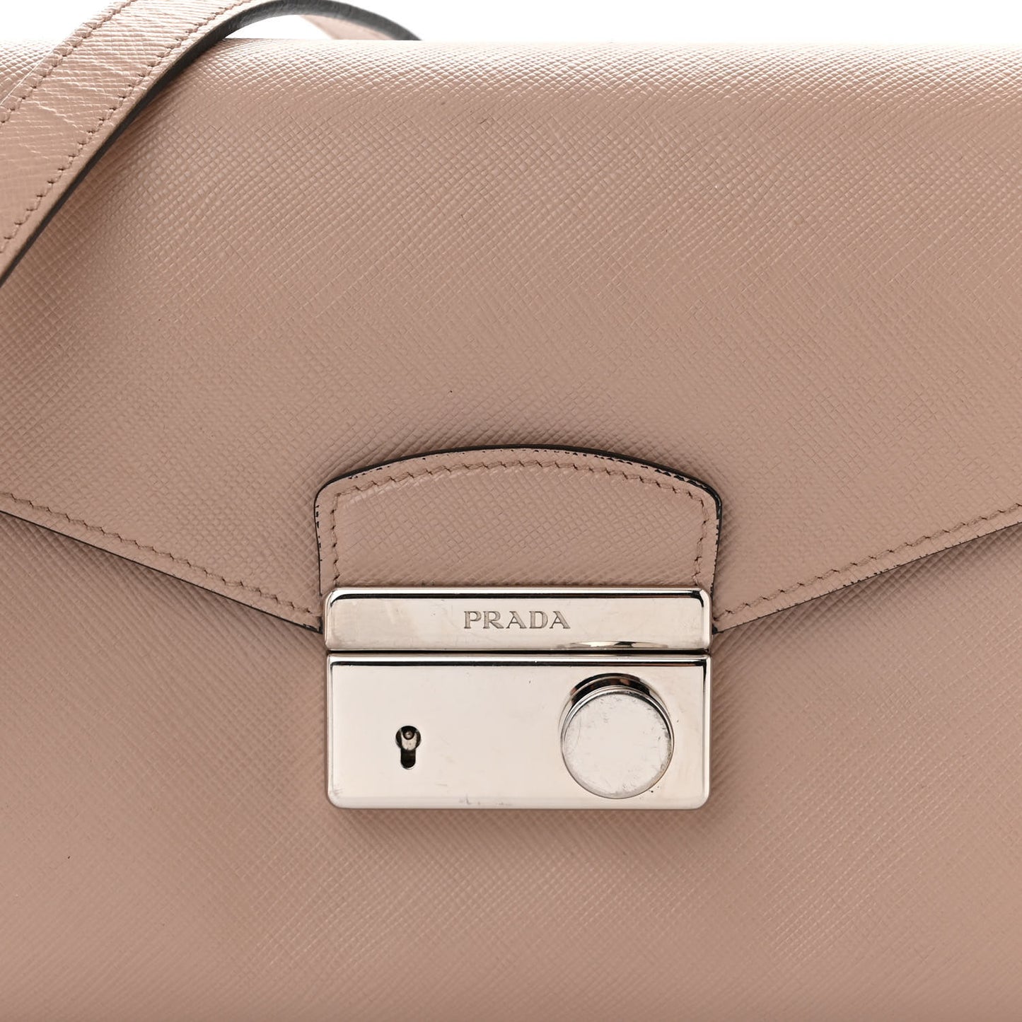 Saffiano Lux Sound Shoulder Bag Cipria