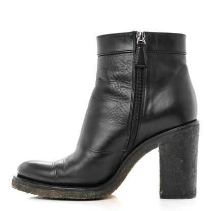 Chanel Calfskin CC Turnlock Ankle Boots 37.5 Black 10 of 12
