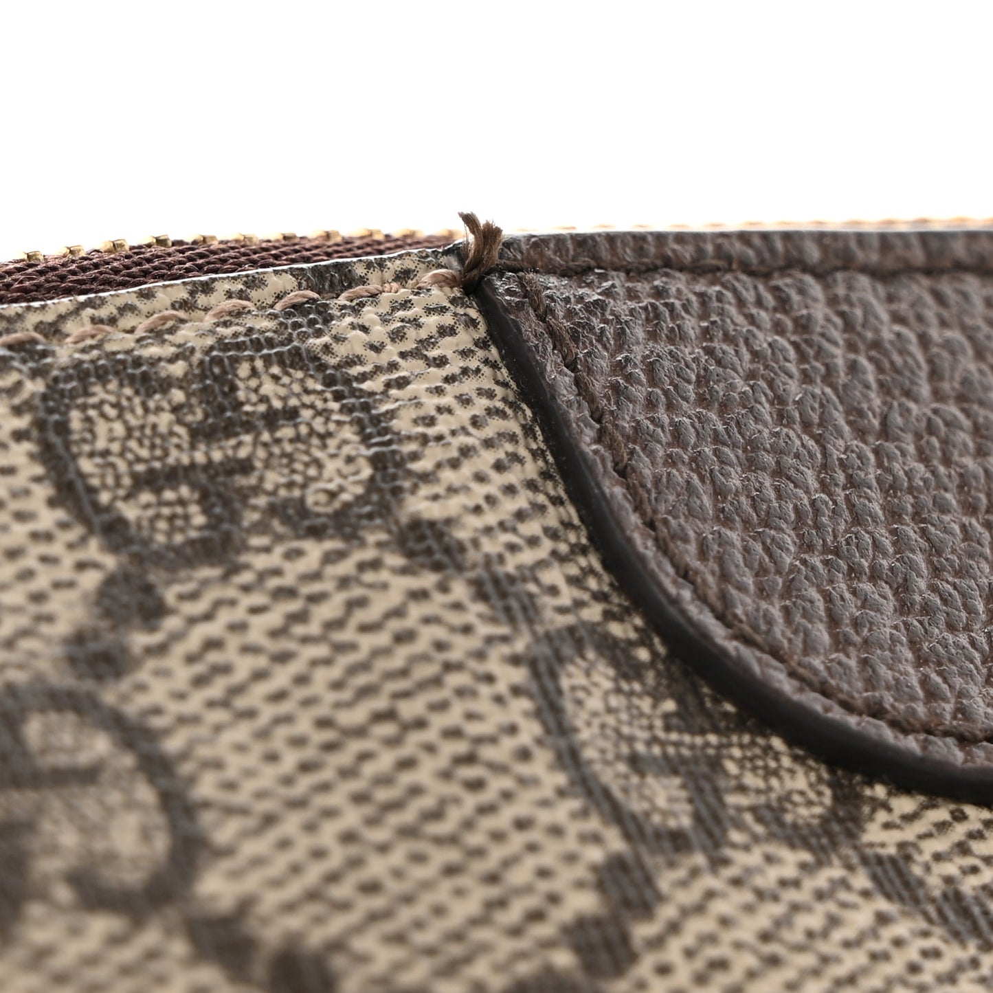 GG Supreme Monogram Web Ophidia Key Case Beige New Acero