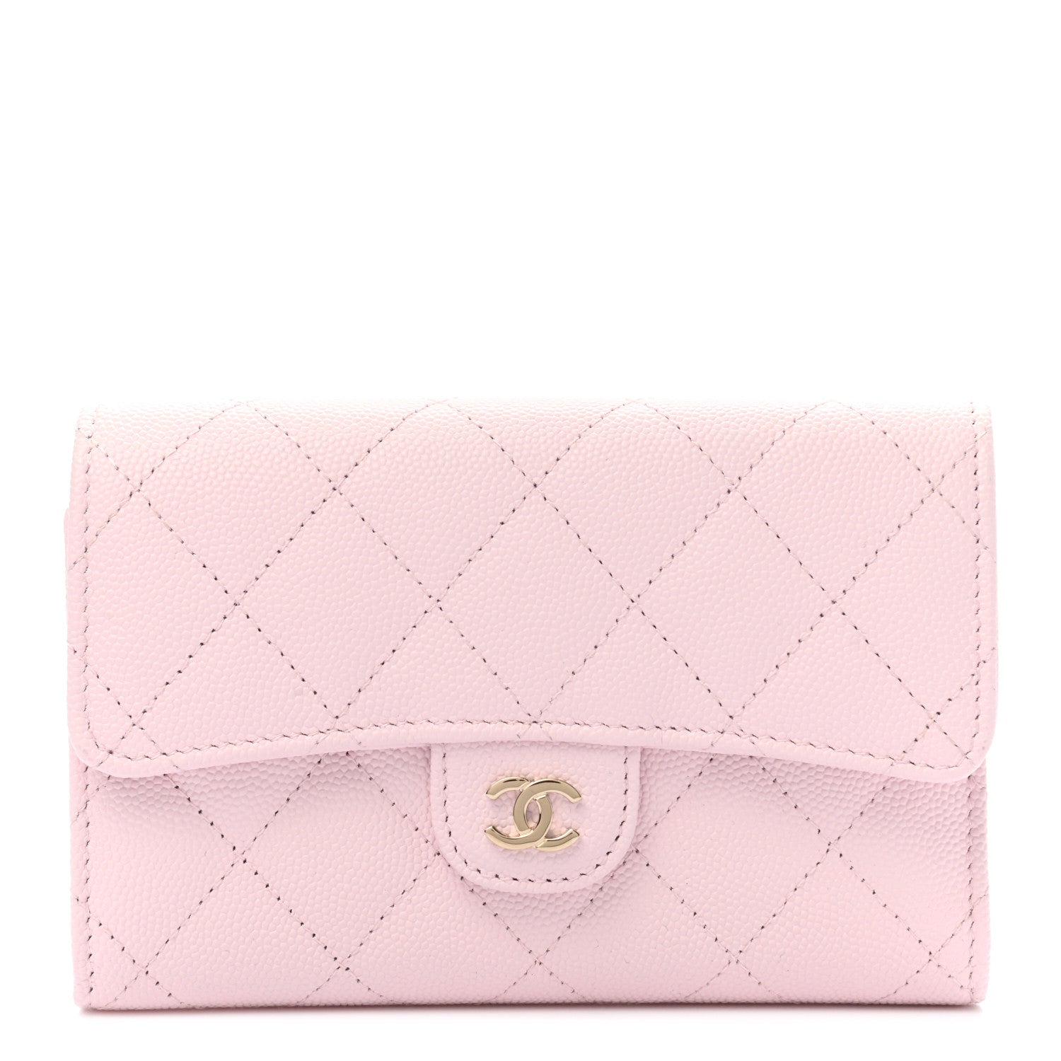 Chanel Caviar Quilted Medium Flap Wallet Pink 1 of 11