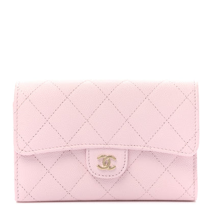 Chanel Caviar Quilted Medium Flap Wallet Pink 1 of 11