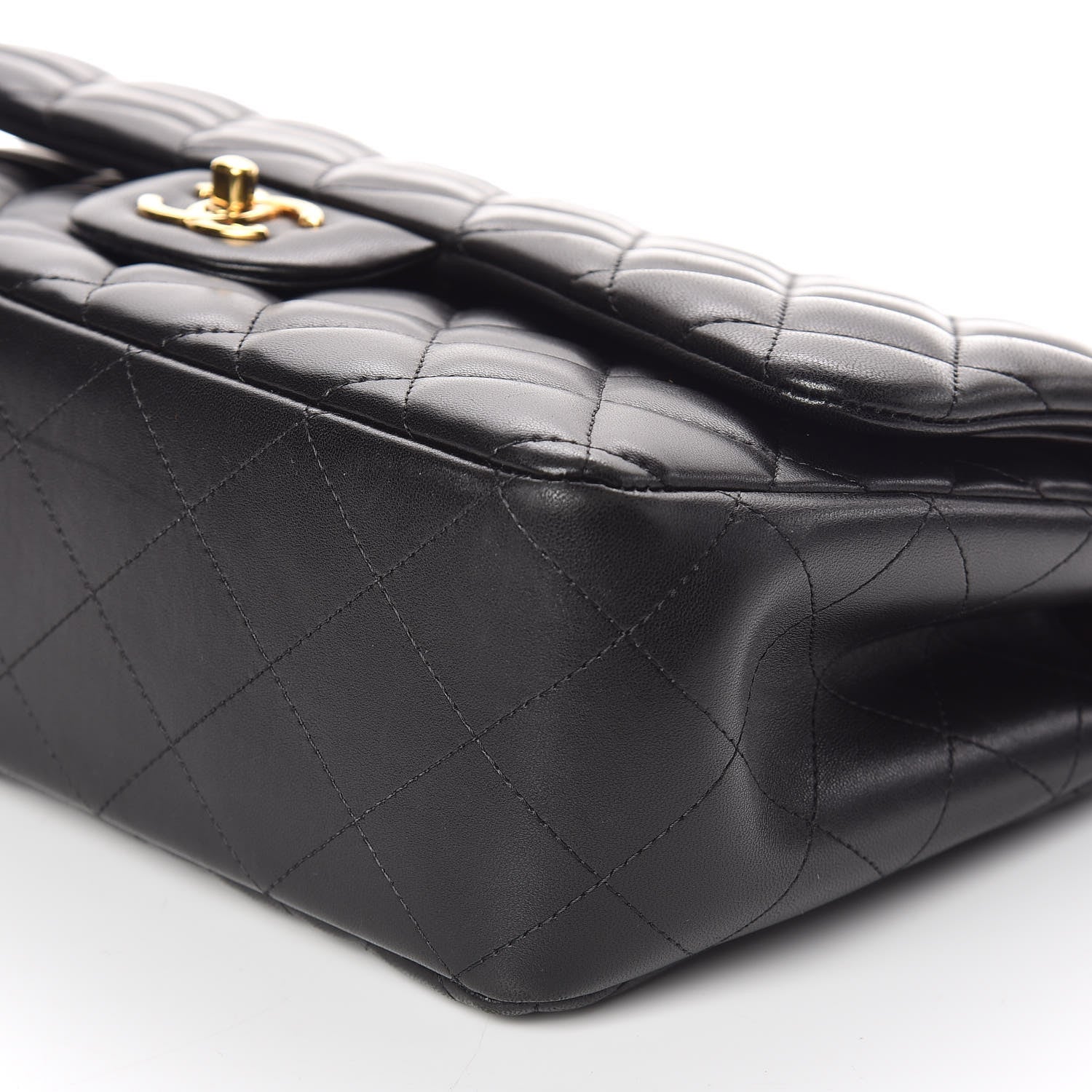 Chanel Lambskin Quilted Jumbo Double Flap Black 6 of 10