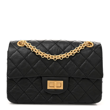 Chanel Aged Calfskin Quilted 2.55 Reissue Mini Flap Black 1 of 11