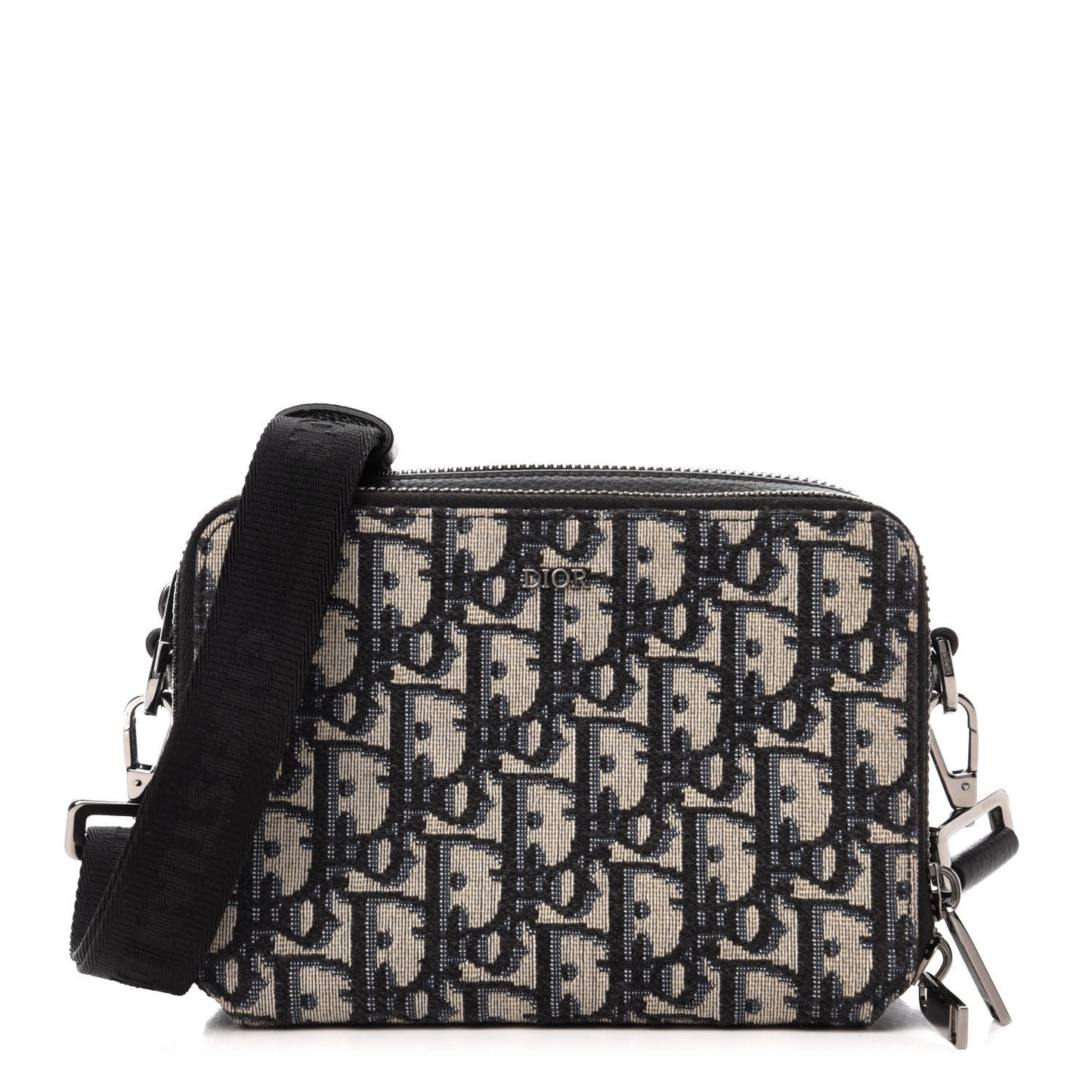 Oblique Pouch Beige Black