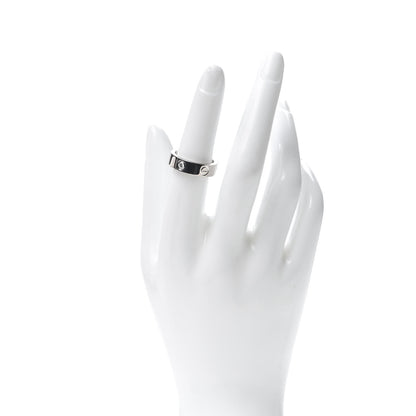Cartier 18K White Gold 3 Diamond 5.5mm LOVE Ring 53 6.25 2 of 5
