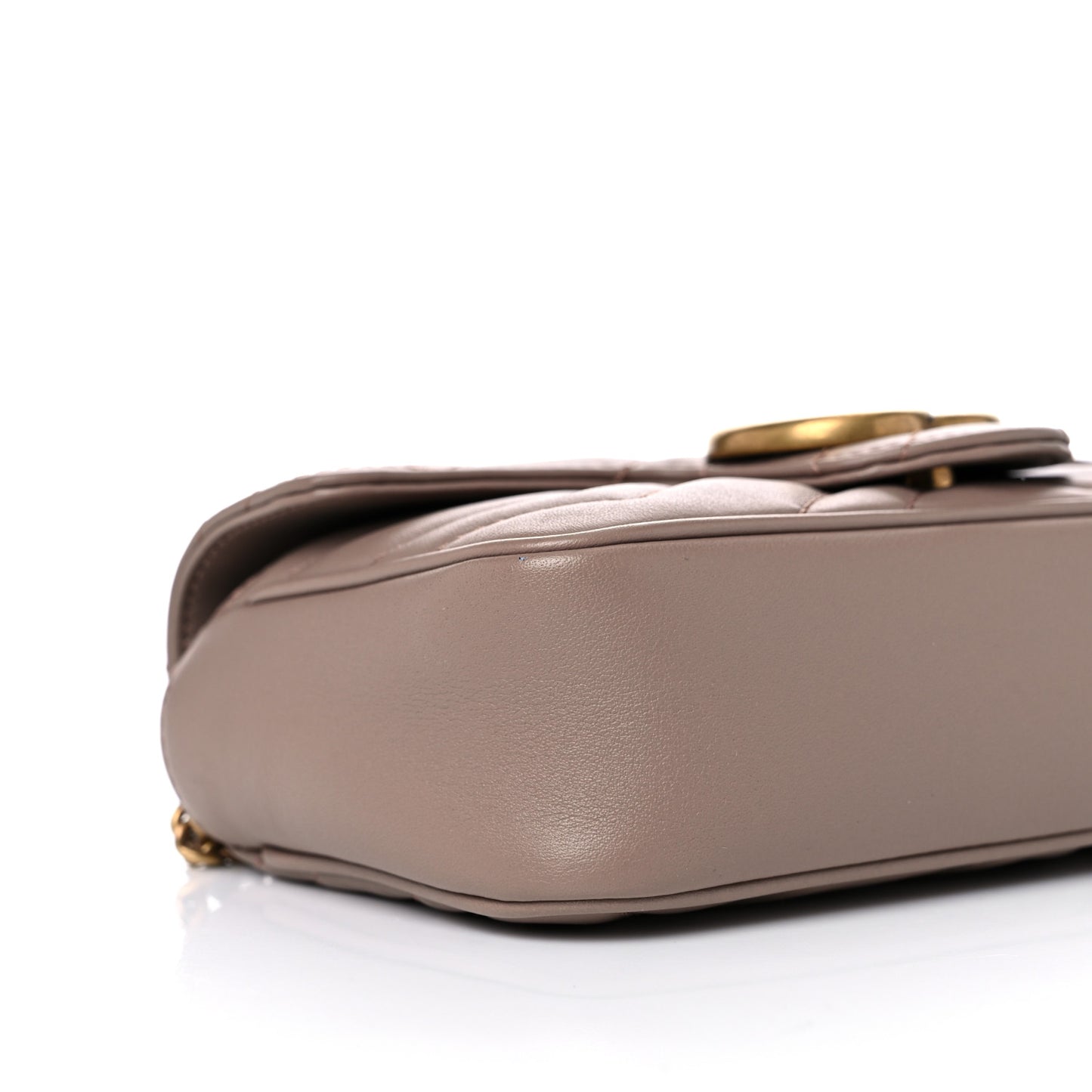 Calfskin Matelasse Super Mini GG Marmont Shoulder Bag Porcelain Rose