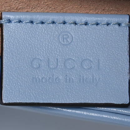 Gucci Calfskin Matelasse Mini GG Marmont Top Handle Shoulder Bag Porcelain Light Blue 6 of 16