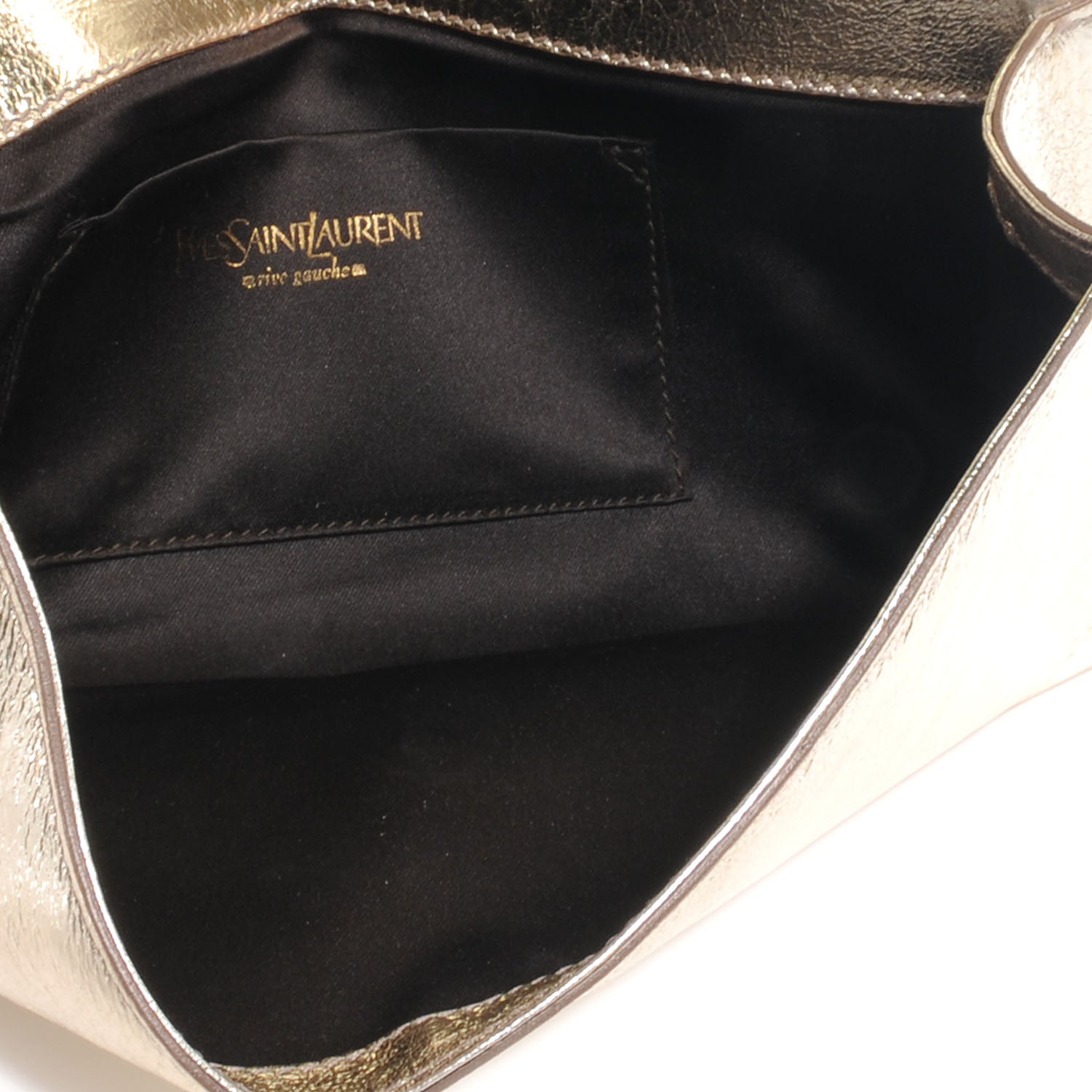 Saint Laurent Leather Belle de Jour Clutch Gold 5 of 7