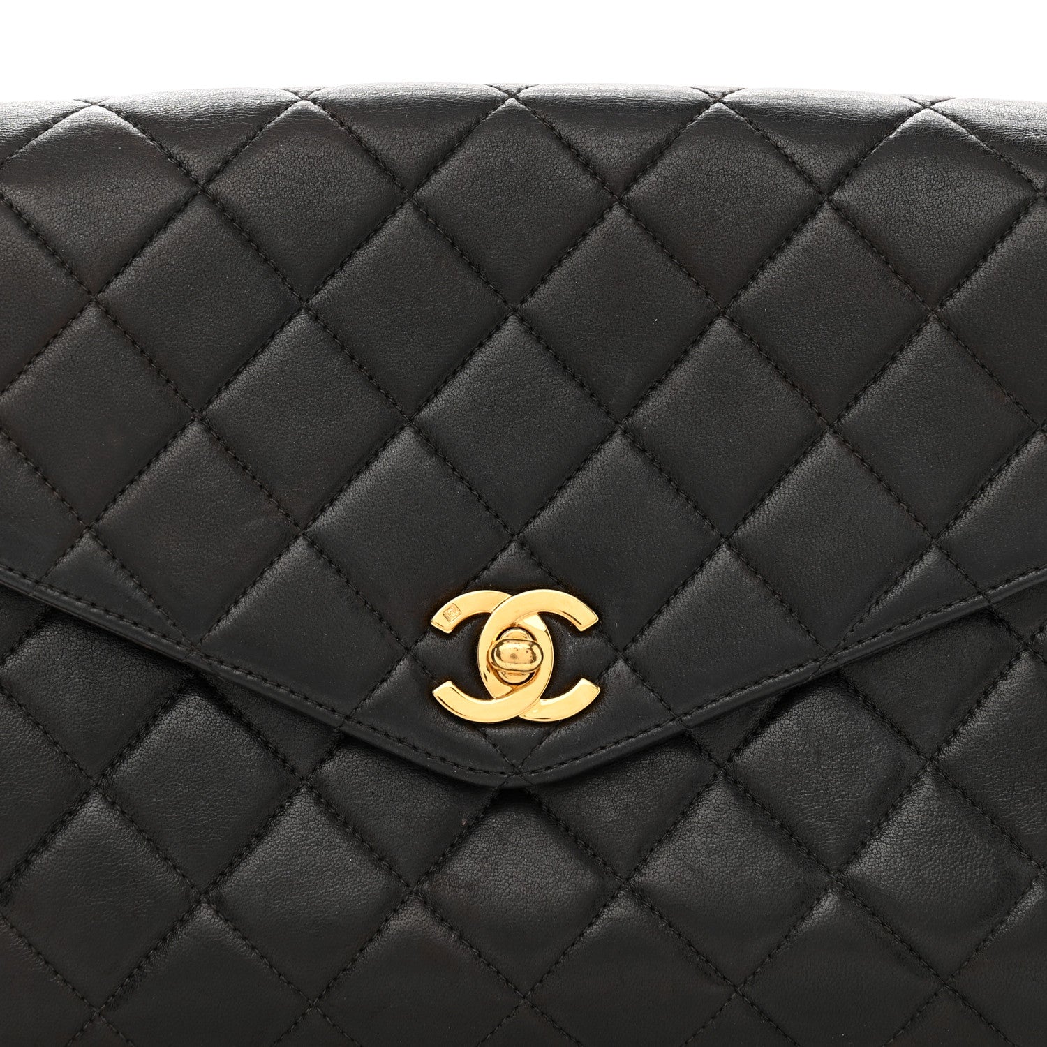 Chanel Lambskin Quilted CC Flap Shoulder Bag Black 8 of 13