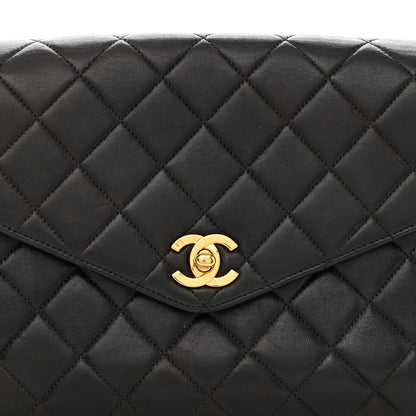 Chanel Lambskin Quilted CC Flap Shoulder Bag Black 8 of 13