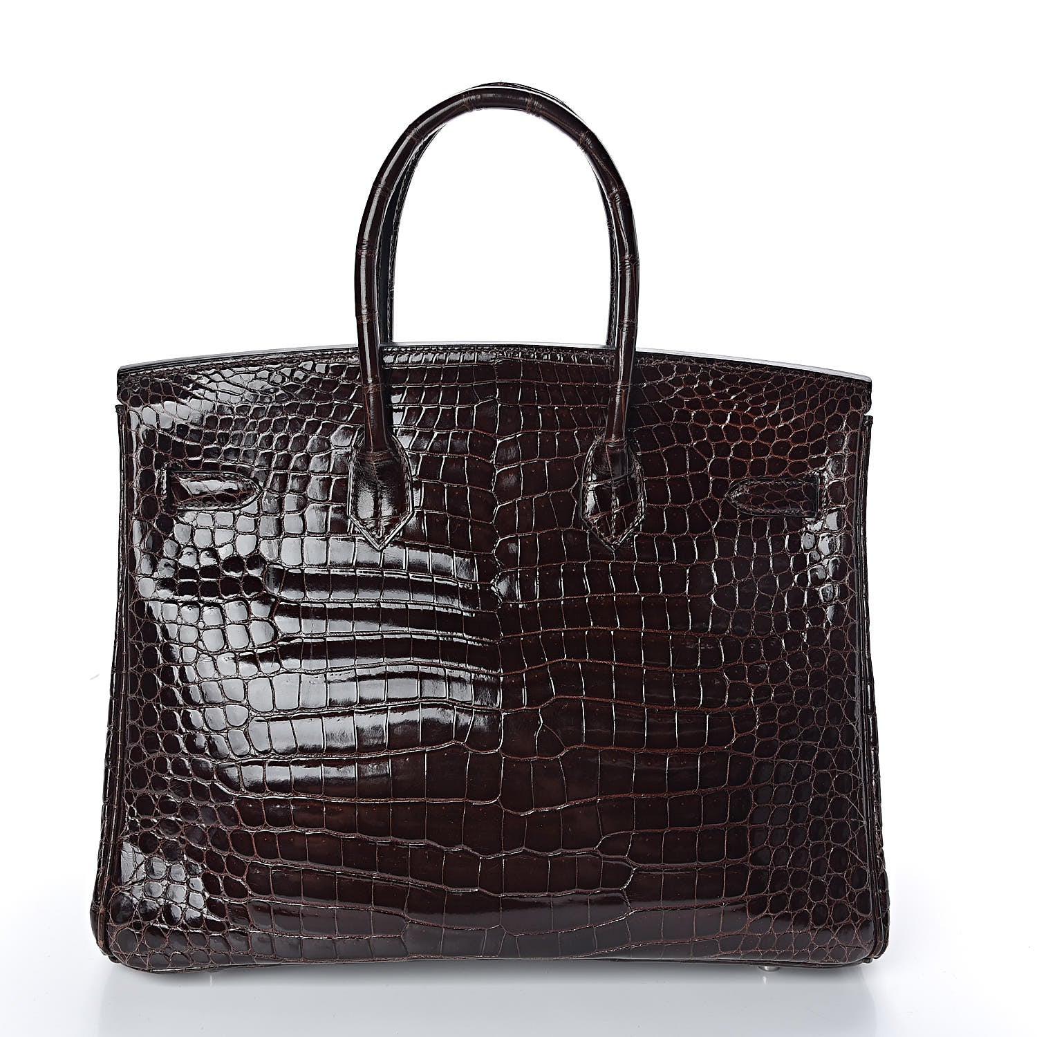 Hermes Shiny Porosus Crocodile Birkin 35 Cocoan 22 of 31