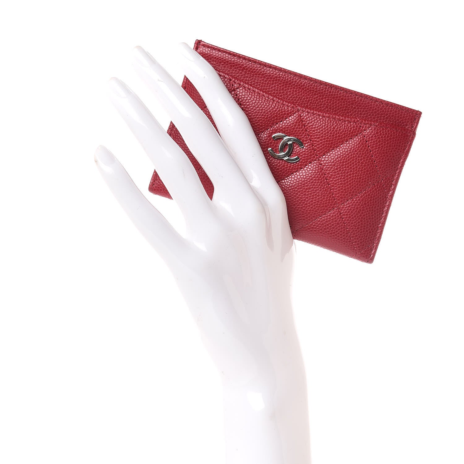 Chanel Caviar Quilted Card Holder Pink 2 of 9