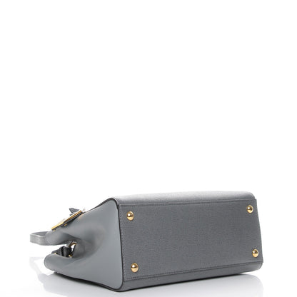 Fendi Vitello Elite Petite 2Jours Tote Grigio Grigio Chiaro 5 of 8