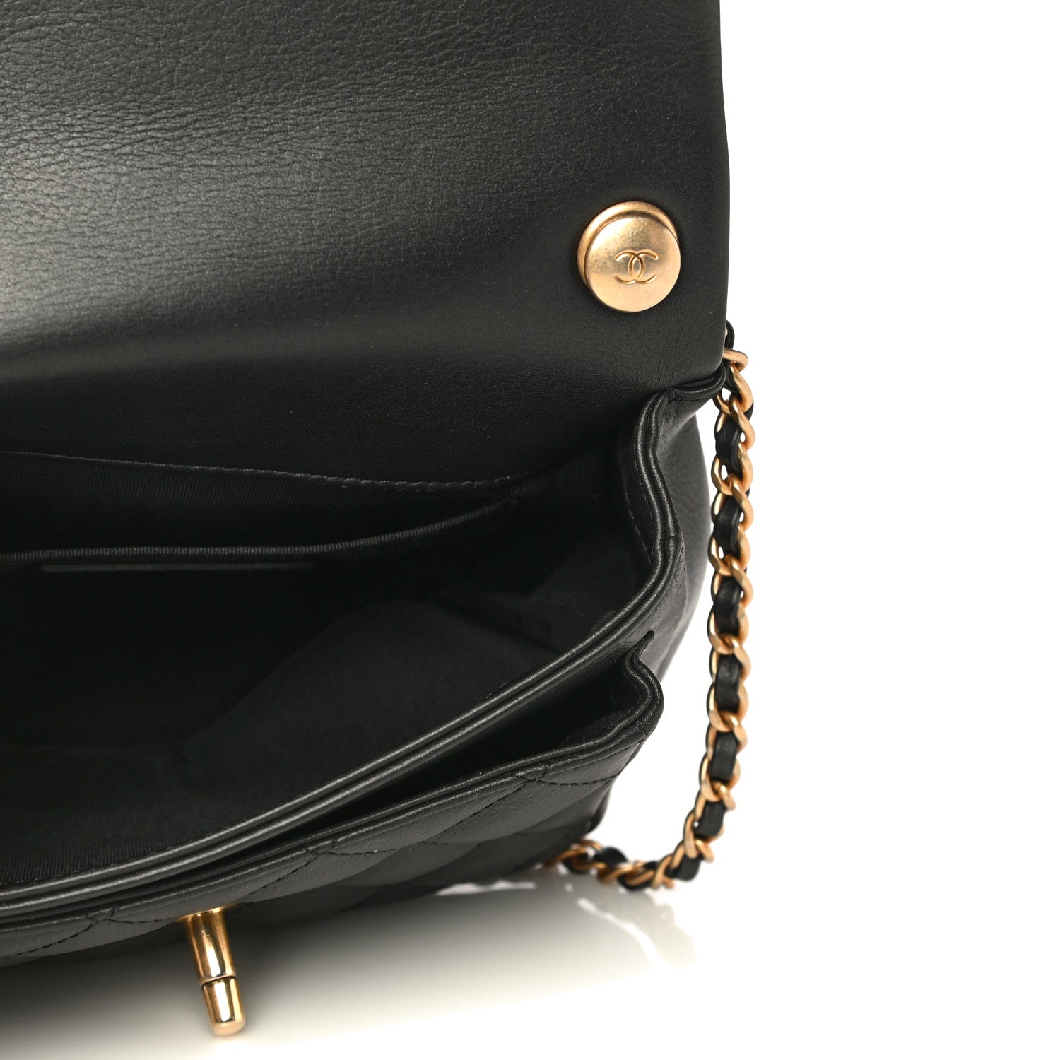 Chanel Calfskin Quilted Top Handle Flap Black 6 of 20