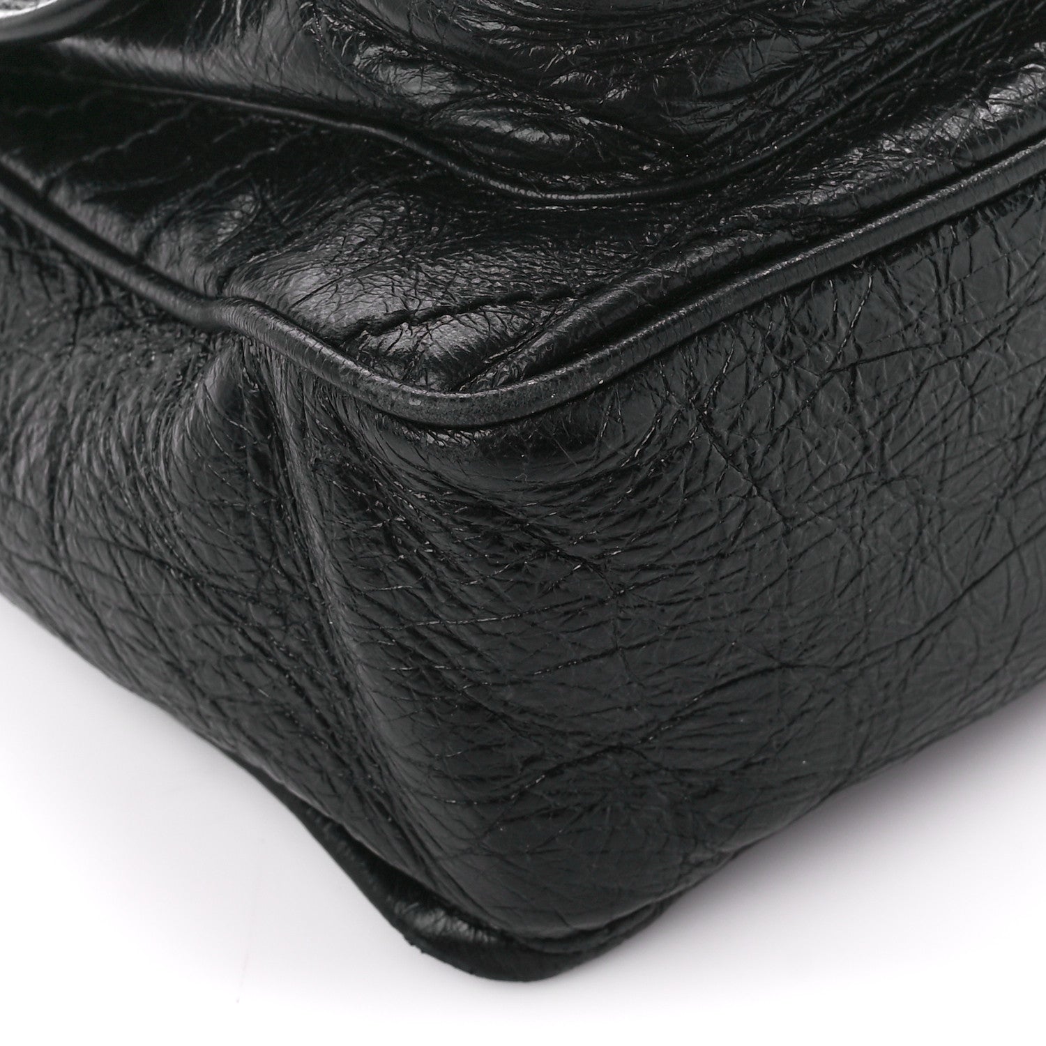 Saint Laurent Crinkled Calfskin Matelasse Monogram Medium Niki Chain Satchel Black 11 of 12