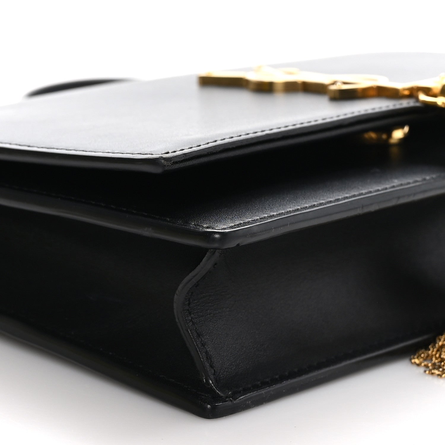 Saint Laurent Smooth Calfskin Small Classic Monogram Kate Tassel Satchel Black 9 of 11