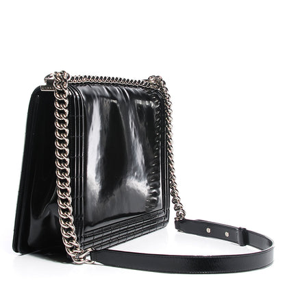 Chanel Glazed Calfskin Large Boy Flap Black 3 of 7