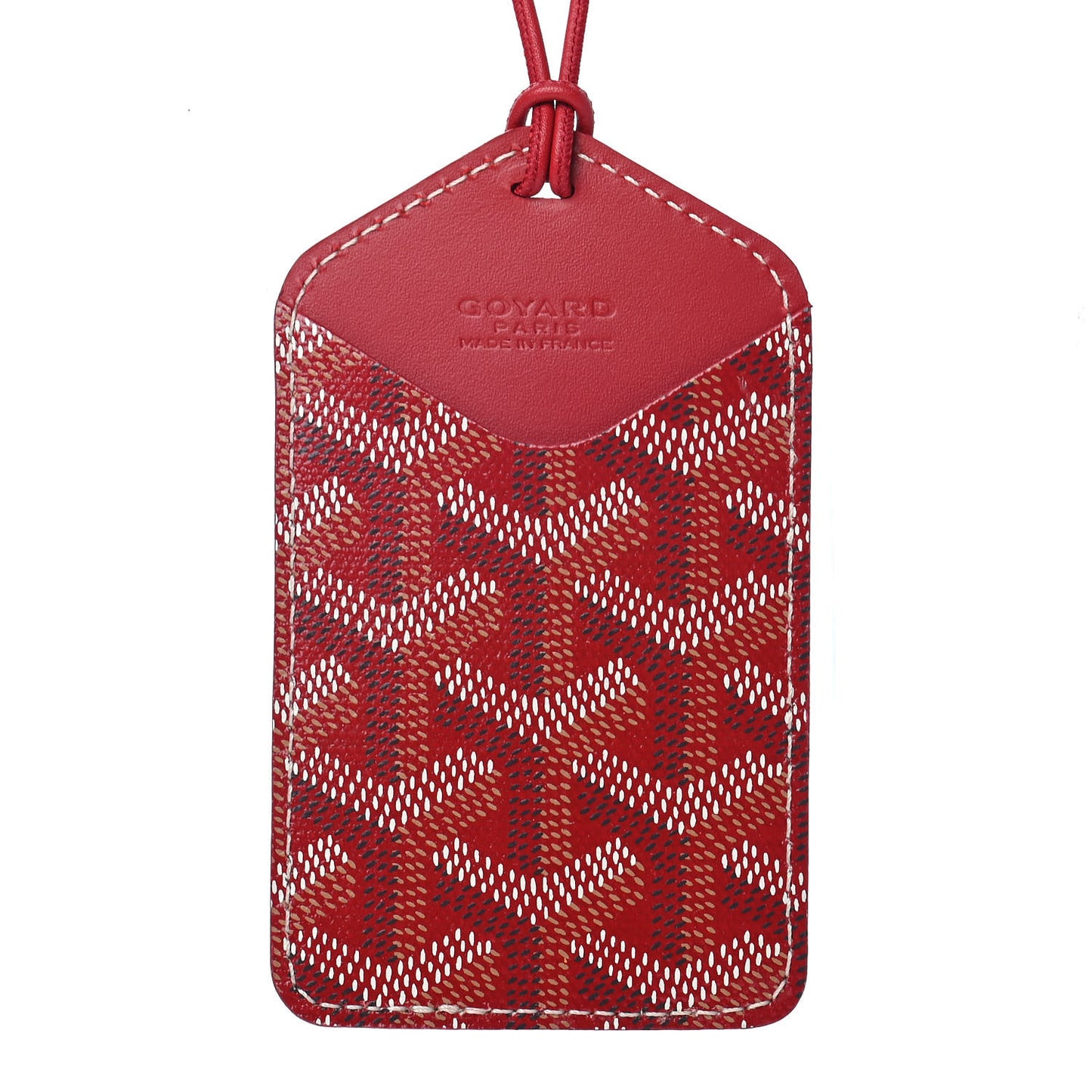 Goyardine Luggage Tag Red