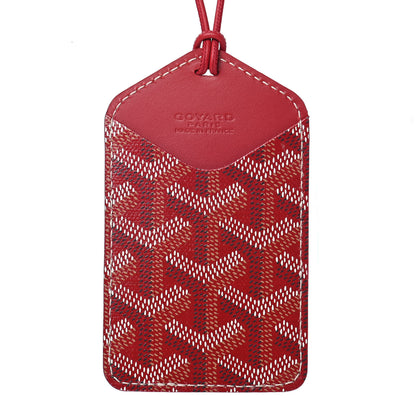 Goyard Goyardine Luggage Tag Red 3 of 4