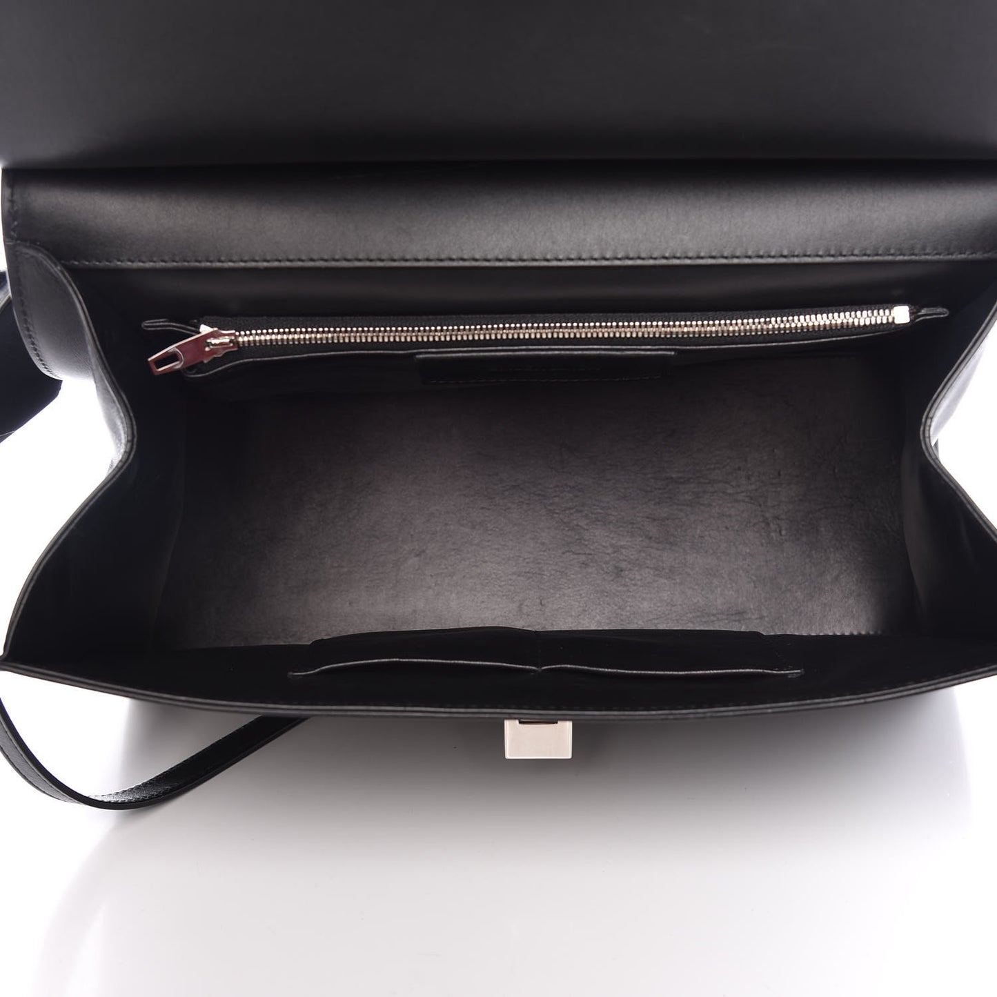 Calfskin Le Dix M Cartable Shoulder Bag Black