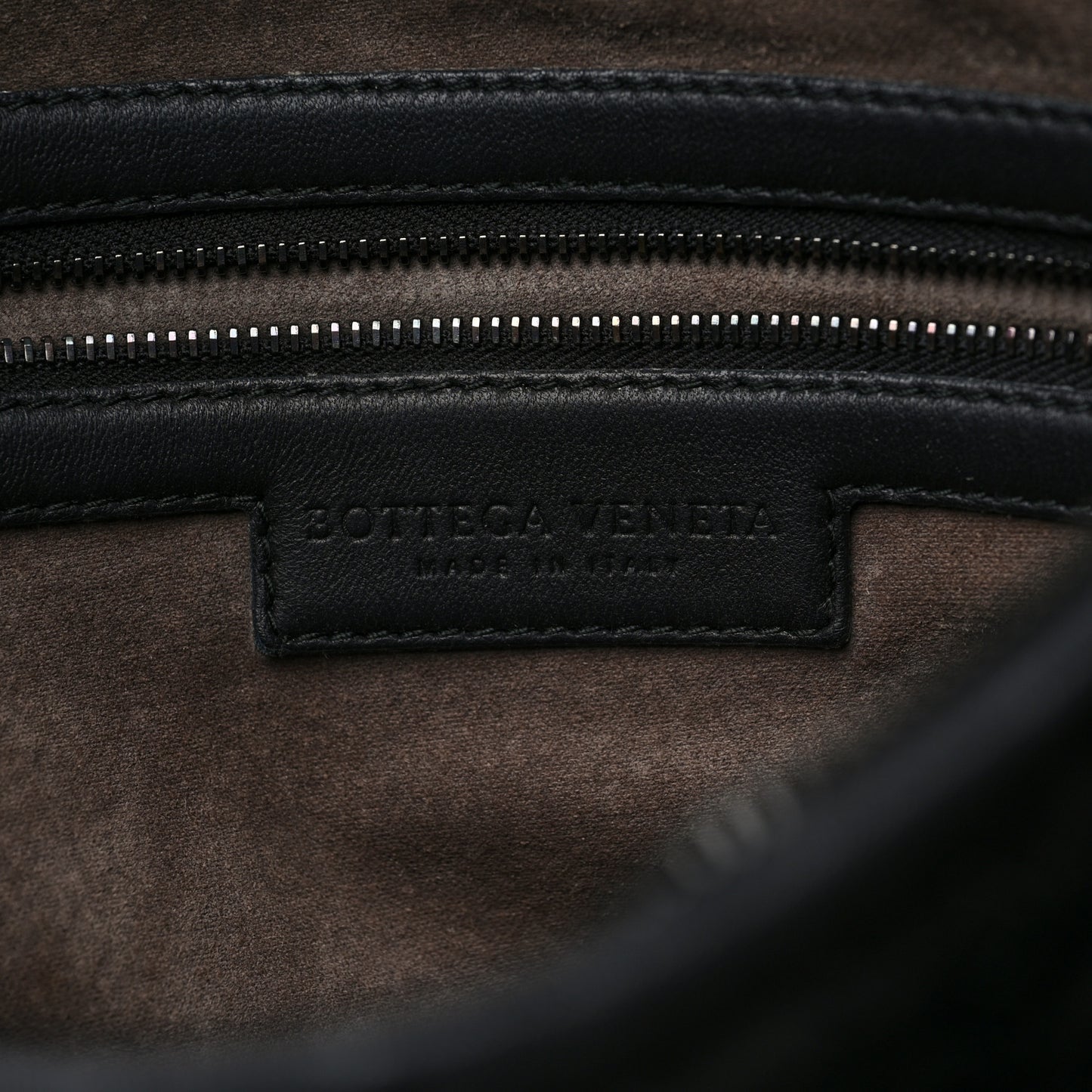Nappa Intrecciato Veneta Large Fringed Hobo Black