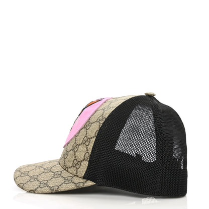 Gucci GG Supreme Monogram Bosco Patch Baseball Hat S Beige Malva 3 of 7