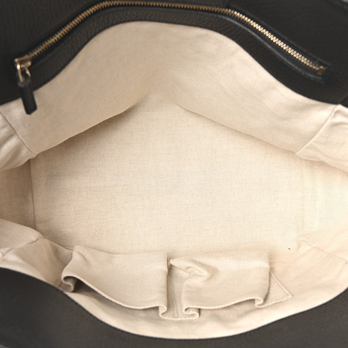 Pebbled Calfskin Small Swing Tote Black