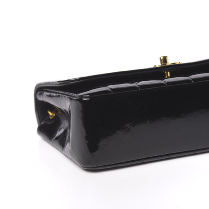 Chanel Patent Vertical Quilted Mini Rectangular Flap Black 8 of 12