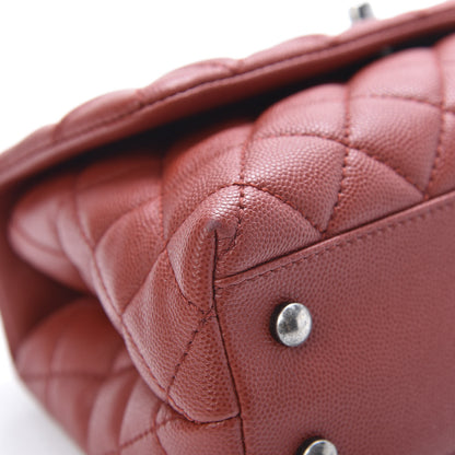 Chanel Caviar Quilted Mini Coco Handle Flap Dark Red 11 of 12