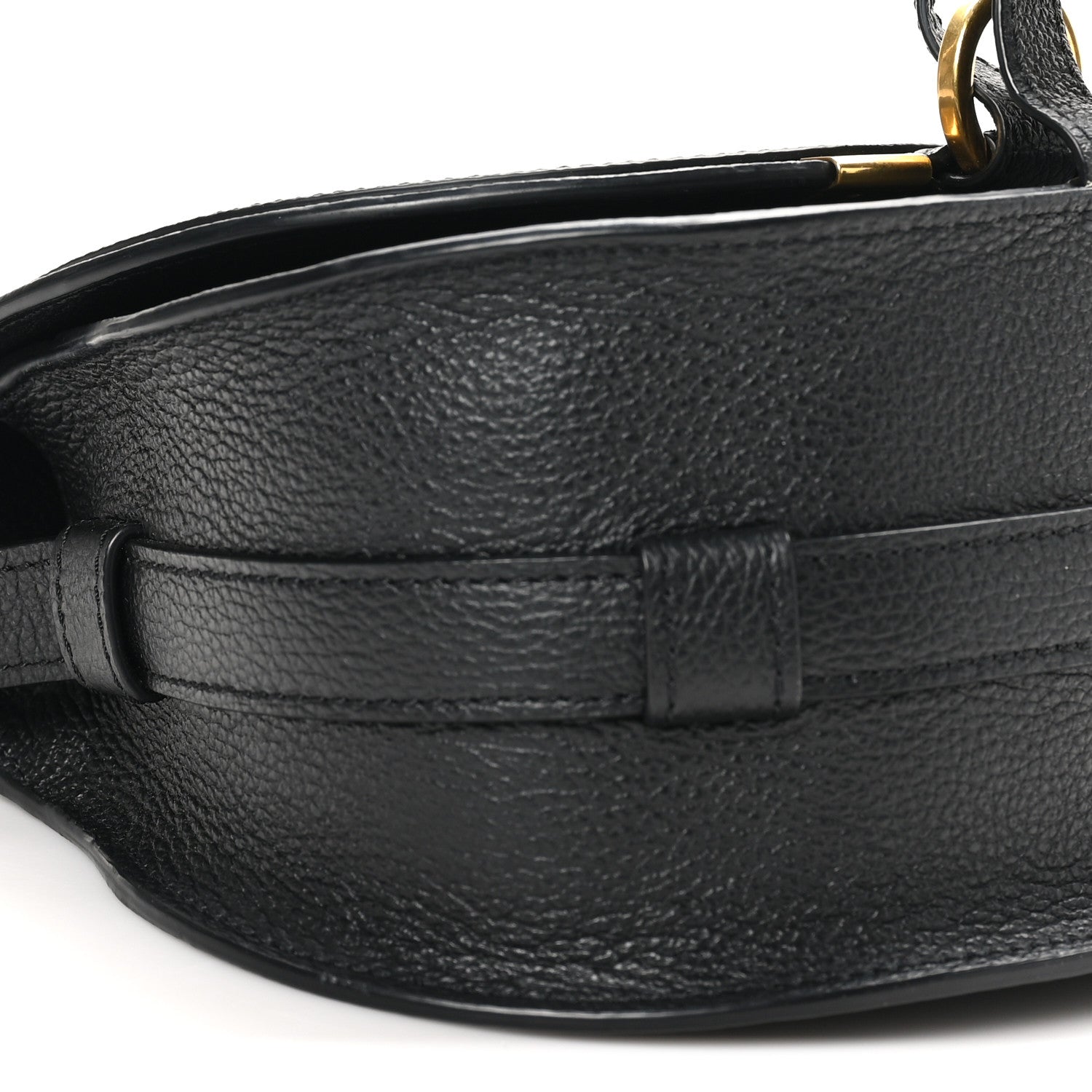 Chloe Grained Calfskin Small Marcie Saddle Bag Black 8 of 9