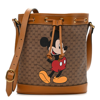 Gucci X DISNEY Mini Vintage GG Supreme Monogram Bucket Bag Beige Vintage Sun Oil 1 of 10