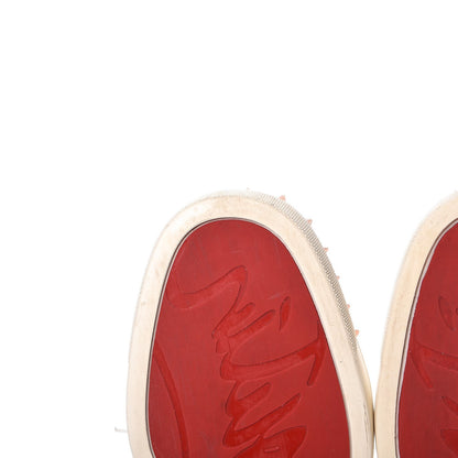 Christian Louboutin Patent Calfskin Lou Spikes Flat Sneakers 38 Poudre 25 of 28