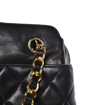 Chanel Lambskin Quilted Shoulder Bag Black 10 of 13
