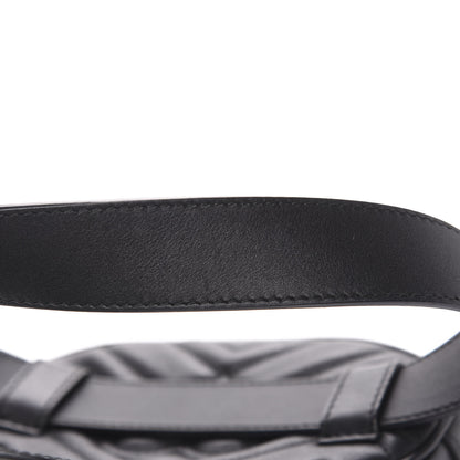 Gucci Calfskin Matelasse GG Marmont Belt Bag 105 42 Black 12 of 12