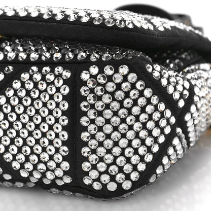 Prada Satin Crystal Mini Bag With Chain Black 8 of 8