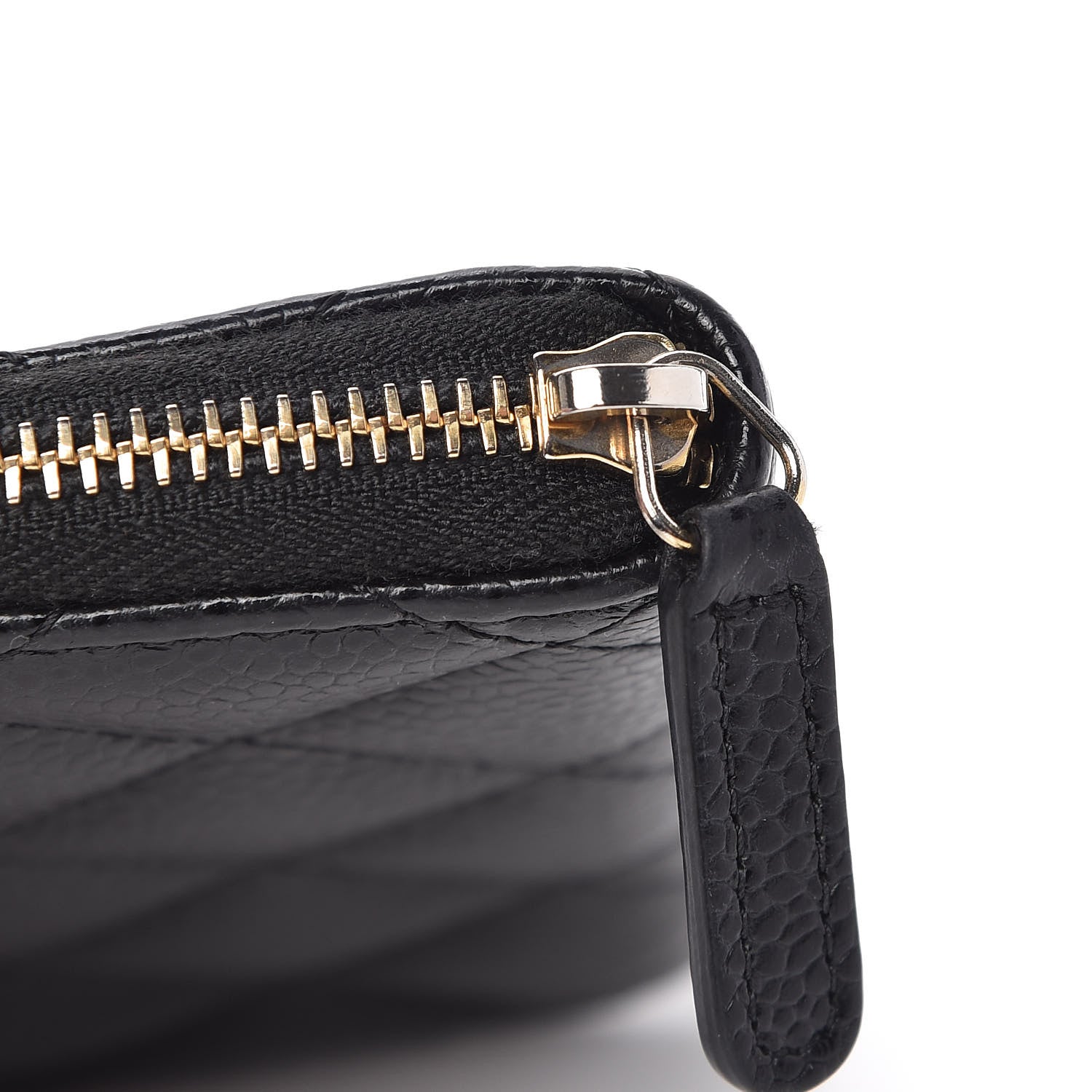 Chanel Caviar Quilted Zip Coin Purse Black 9 of 10