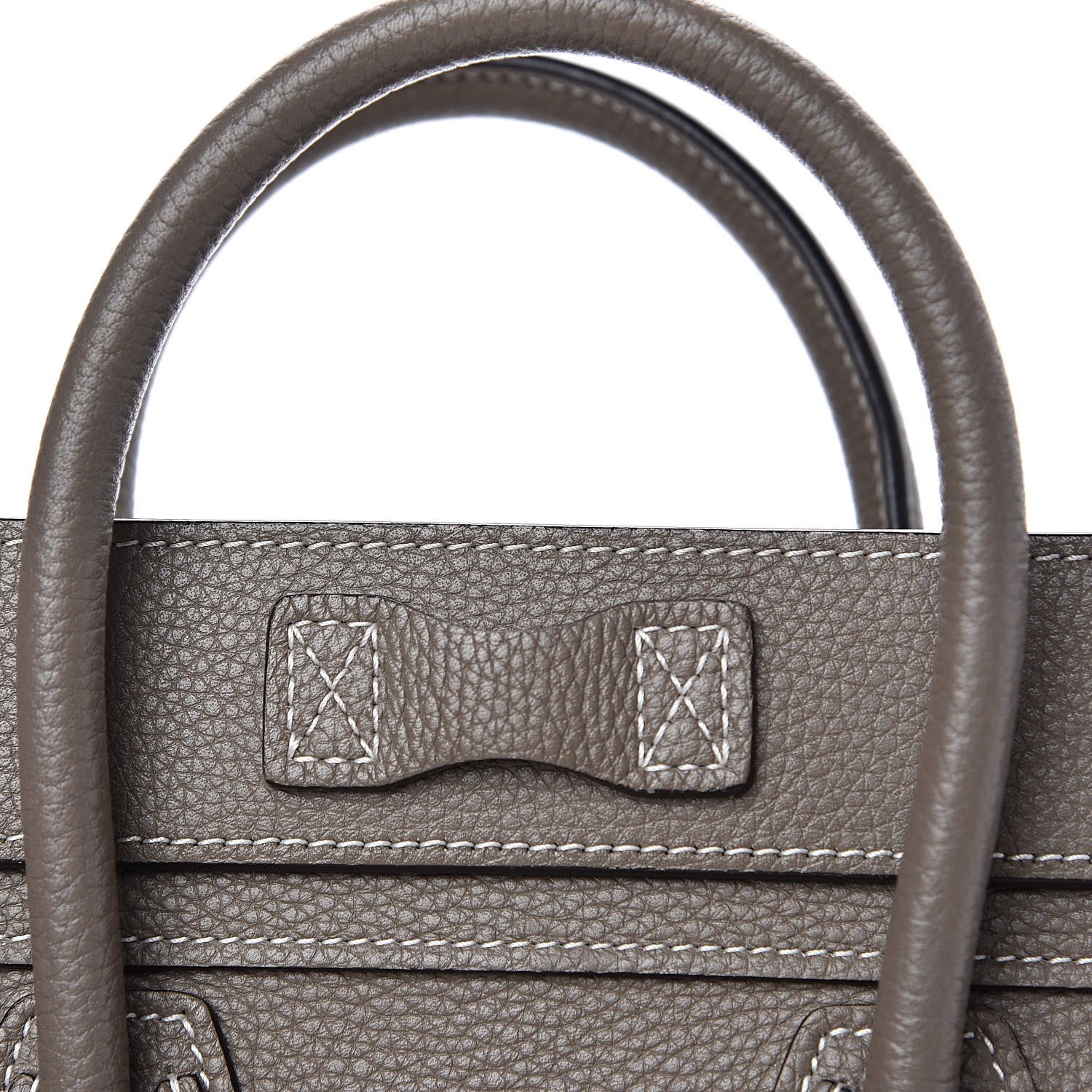 Celine Drummed Calfskin Nano Luggage Souris 11 of 12