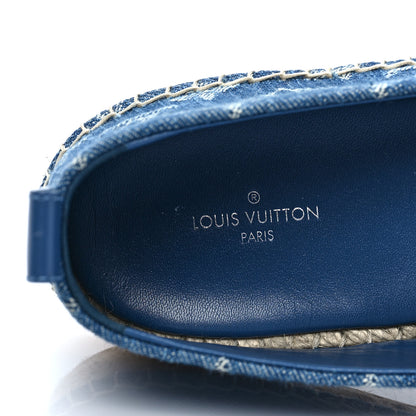Louis Vuitton Monogram Denim Starboard Espadrille Flats 38.5 Blue 7 of 8